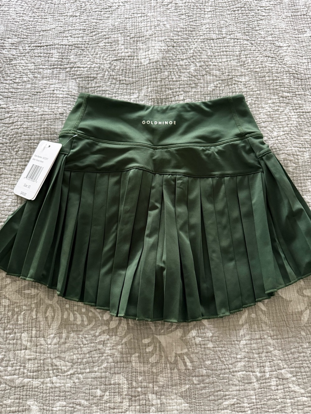 Gold Hinge Pleated Active Skort size XS